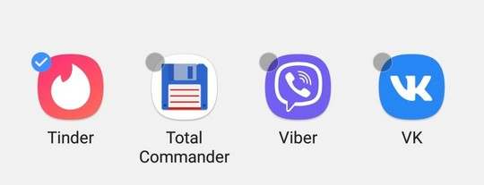 Tinder 
Total 
Commander 
Viber 
VK 